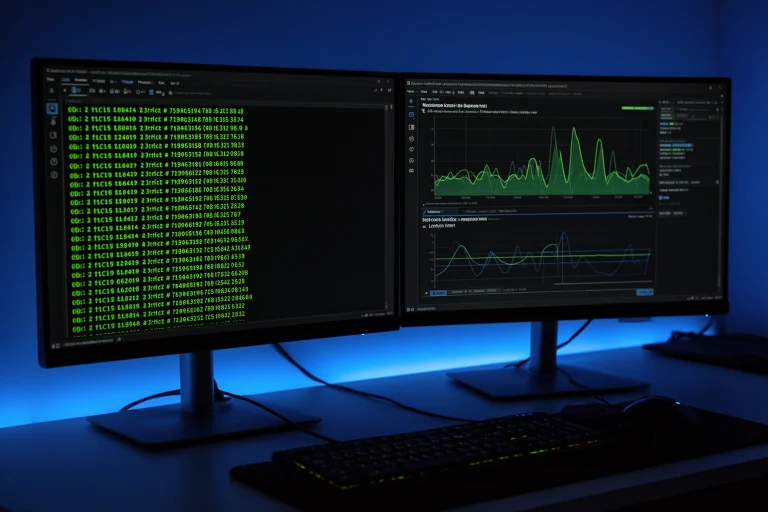 Testing Stonecap3 0 34 software — QA engineer running automated test suites in an isolated staging environment