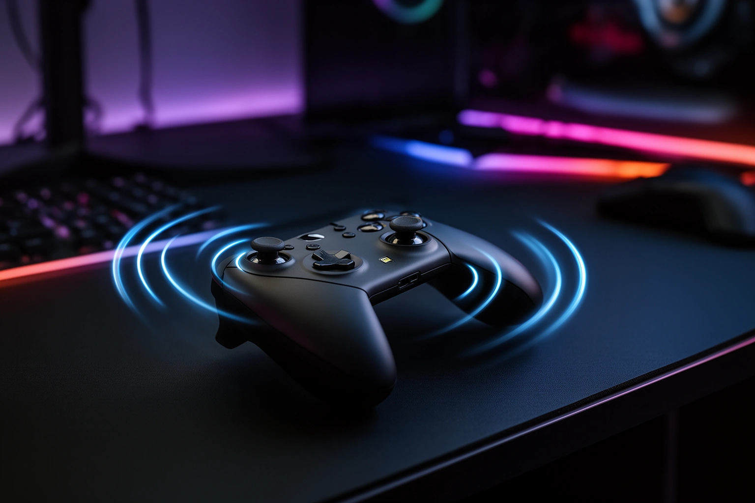 connectivity hssgamepad wireless controller setup on gaming desk