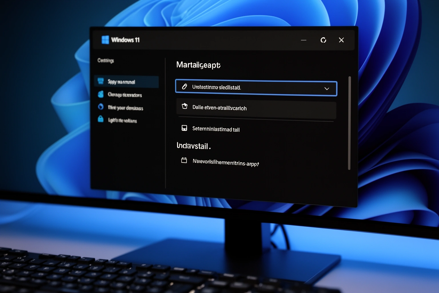 Clean reinstall process for SusBlueZilla showing app uninstall and fresh download on Windows