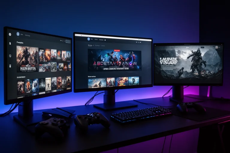 The Meshgamecom gaming platform hub showing PC PlayStation and Xbox multi-platform coverage