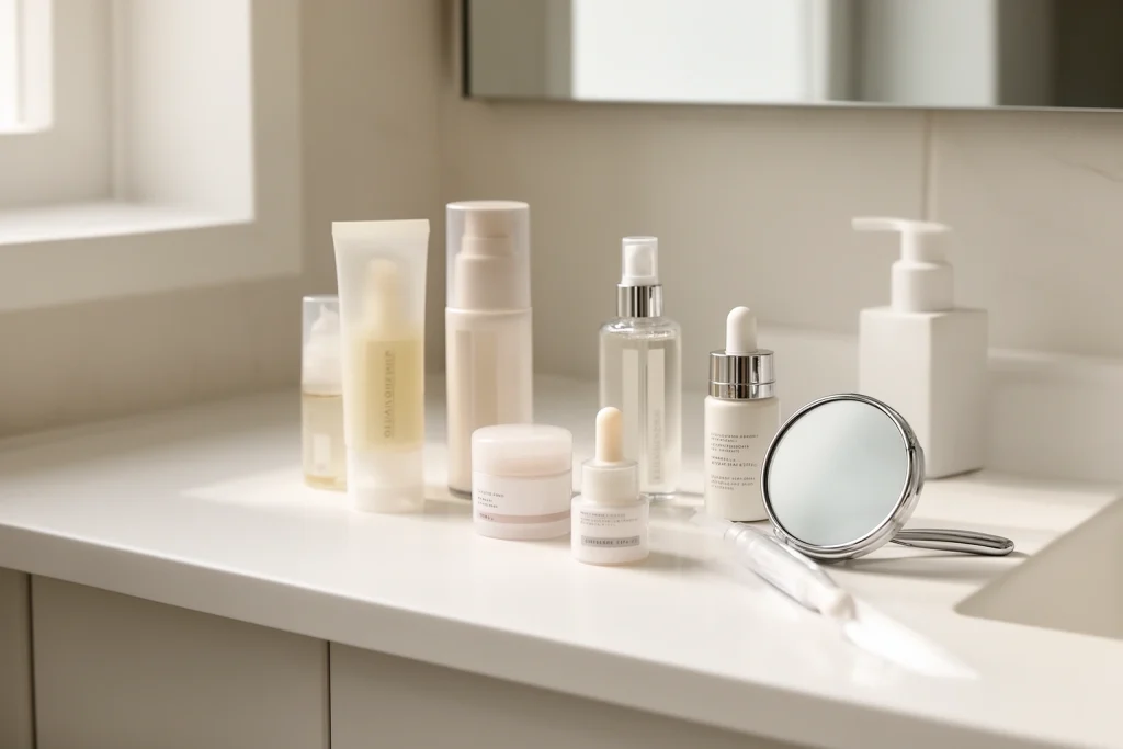 Verifying an unknown skincare brand before applying to skin