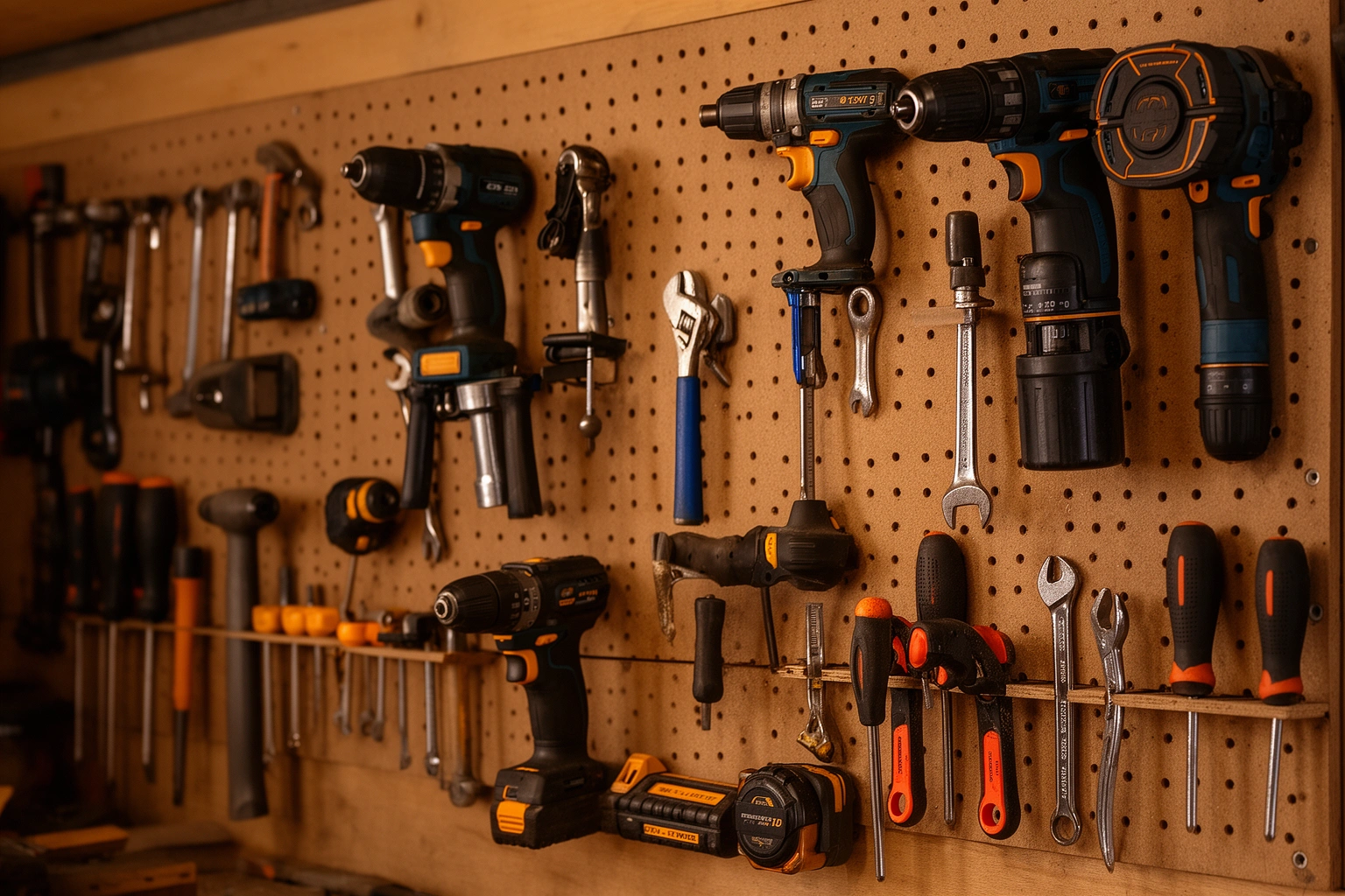 Power tools workshop DIY home improvement gear concept